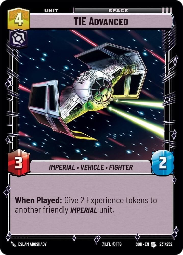 TIE Advanced - Spark of Rebellion (SOR) Spark of Rebellion