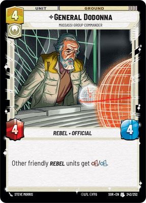 General Dodonna - Massassi Group Commander - Spark of Rebellion (SOR) Spark of Rebellion
