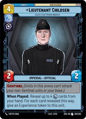 Lieutenant Childsen - Death Star Prison Warden - Spark of Rebellion (SOR) Spark of Rebellion