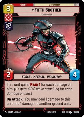 Fifth Brother - Fear Hunter - Spark of Rebellion (SOR) Spark of Rebellion
