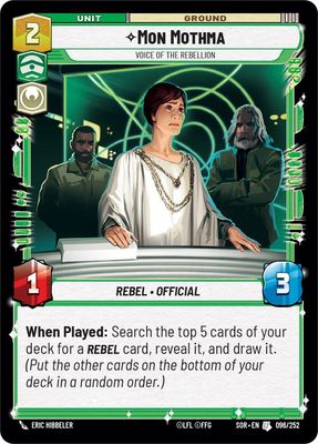 Mon Mothma - Voice of the Rebellion - Spark of Rebellion (SOR) Spark of Rebellion