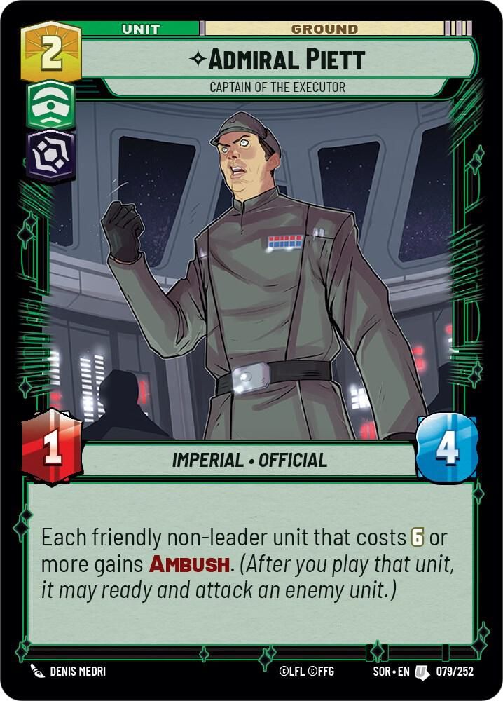 Admiral Piett - Captain of the Executor - Spark of Rebellion (SOR) Spark of Rebellion