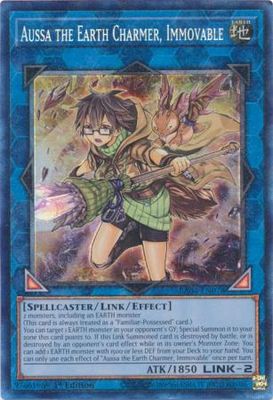 Aussa the Earth Charmer, Immovable - RA04-EN078 - Collector&#39;s Rare 1st Edition Quarter Century Stampede 1st Edition Singles