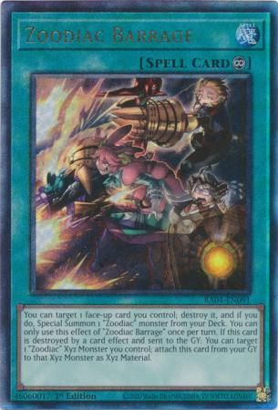 Zoodiac Barrage - RA04-EN091 - Ultimate Rare 1st Edition Quarter Century Stampede 1st Edition Singles