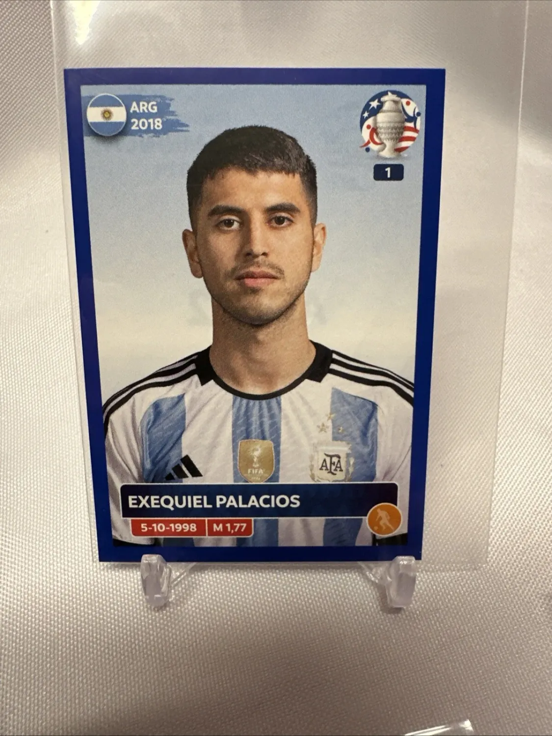 panini copa américa 2024 azul paralelo Exequiel Palacios ARG12-