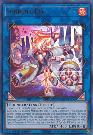Spright Elf - POTE-EN049 - Ultra Rare 1st Edition Power of the Elements 1st Edition Singles