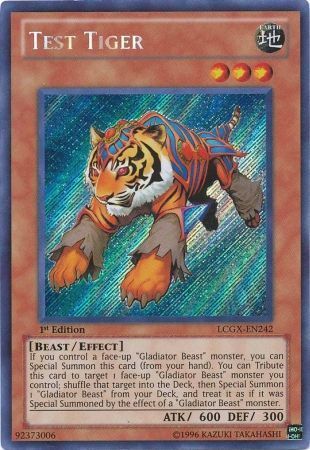 Test Tiger - LCGX-EN242 - Secret Rare 1st Edition Legendary Collection 2 1st Edition Singles