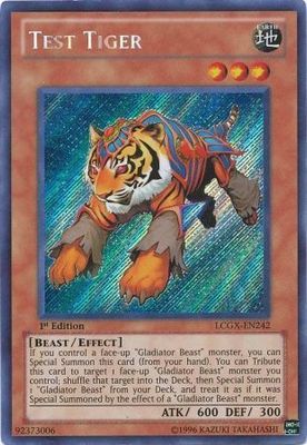 Test Tiger - LCGX-EN242 - Secret Rare 1st Edition Legendary Collection 2 1st Edition Singles