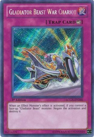 Gladiator Beast War Chariot - LCGX-EN266 - Secret Rare 1st Edition Legendary Collection 2 1st Edition Singles