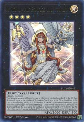 Minerva, the Exalted Lightsworn - BLC1-EN013 - Ultra Rare 1st Edition Battles of Legend: Chapter 1 1st Edition Singles