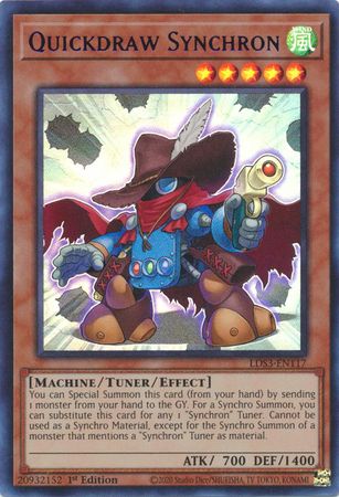 SJ Quickdraw Synchron (Blue) - LDS3-EN117 - Ultra Rare 1st Edition Legendary Duelists: Season 3 [LDS3] 1st Edition Singles