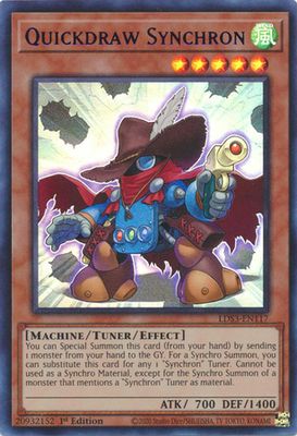 Quickdraw Synchron (Blue) - LDS3-EN117 - Ultra Rare 1st Edition Legendary Duelists: Season 3 [LDS3] 1st Edition Singles