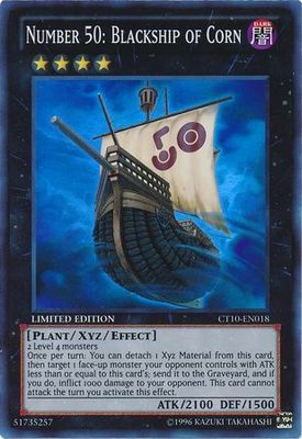 Number 50: Blackship of Corn - CT10-EN018 - Super Rare Yu-Gi-Oh! Promo Cards