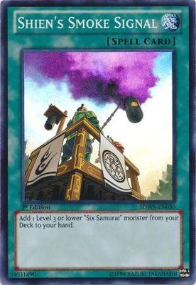 Shien&#39;s Smoke Signal - SDWA-EN030 - Super Rare 1st Edition Structure Deck: Samurai Warlords 1st Edition Singles