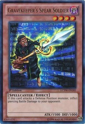Gravekeeper&#39;s Spear Soldier - LCYW-EN185 - Ultra Rare 1st Edition Legendary Collection 3: Yugi&#39;s World 1st Edition Singles