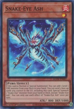 Snake-Eye Ash - AGOV-EN007 - Super Rare 1st Edition Age of Overlord 1st Edition Singles