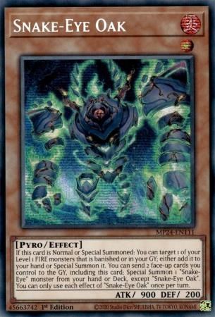 Snake-Eye Oak - MP24-EN111 - Prismatic Secret Rare 1st Edition Mega Tin 2024 Dueling Mirrors Singles