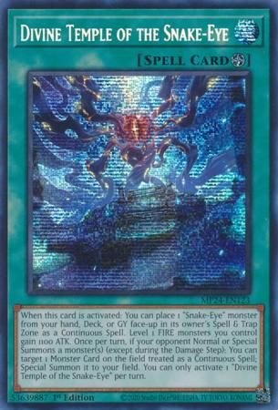 Divine Temple of the Snake-Eye - MP24-EN123 - Prismatic Secret Rare 1st Edition Mega Tin 2024 Dueling Mirrors Singles
