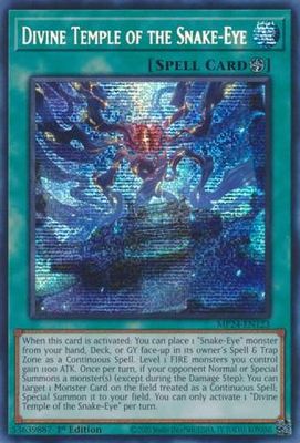 Divine Temple of the Snake-Eye - MP24-EN123 - Prismatic Secret Rare 1st Edition Mega Tin 2024 Dueling Mirrors Singles