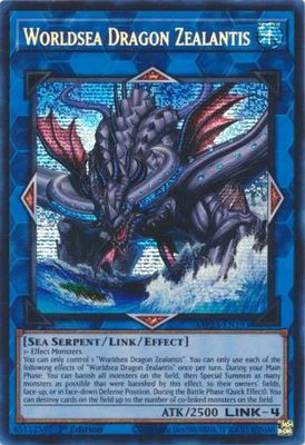 Worldsea Dragon Zealantis - MP23-EN193 - Prismatic Secret Rare 1st Edition Mega Tin 2023 Dueling Heroes Singles