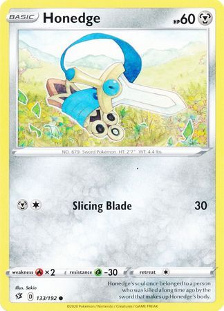 Honedge - 133/192 - Common Sword &amp; Shield: Rebel Clash Singles