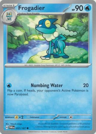 Frogadier - 057/167 - Common Scarlet and Violet: Twilight Masquerade Singles