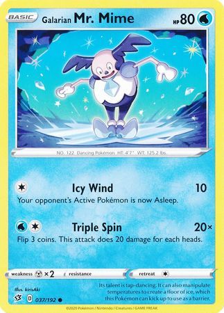 Galarian Mr. Mime - 037/192 - Common Sword &amp; Shield: Rebel Clash Singles
