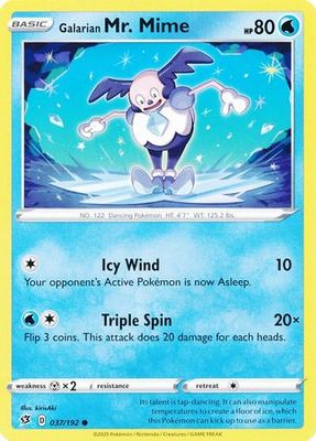 Galarian Mr. Mime - 037/192 - Common Sword &amp; Shield: Rebel Clash Singles