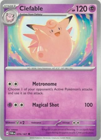 Clefable - 079/167 - Uncommon Scarlet and Violet: Twilight Masquerade Singles
