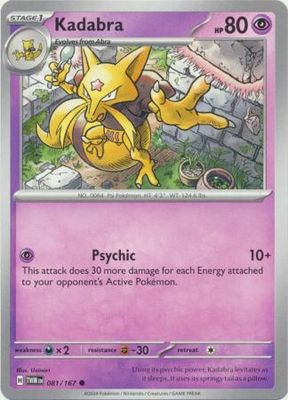 Kadabra - 081/167 - Common Scarlet and Violet: Twilight Masquerade Singles
