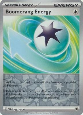 Boomerang Energy - 166/167 - Uncommon Reverse Holo Scarlet &amp; Violet: Twilight Masquerade Reverse Holo Singles