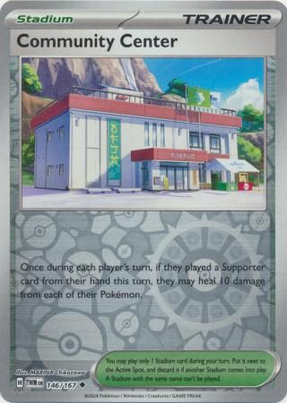 Community Center - 146/167 - Uncommon Reverse Holo Scarlet &amp; Violet: Twilight Masquerade Reverse Holo Singles