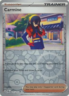 Carmine - 145/167 - Uncommon Reverse Holo Scarlet &amp; Violet: Twilight Masquerade Reverse Holo Singles