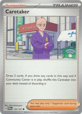 Caretaker - 144/167 - Common Scarlet and Violet: Twilight Masquerade Singles