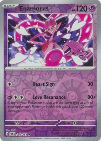 Enamorus - 093/167 - Holo Rare Reverse Holo Scarlet &amp; Violet: Twilight Masquerade Reverse Holo Singles