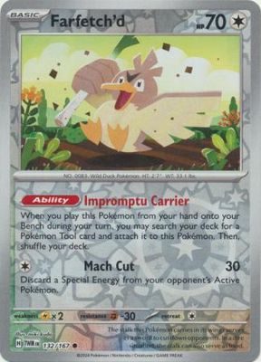 Farfetch&#39;d - 132/167 - Common Reverse Holo Scarlet &amp; Violet: Twilight Masquerade Reverse Holo Singles