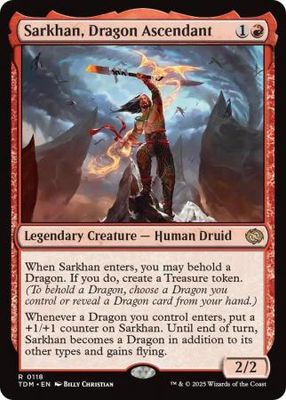Sarkhan, Dragon Ascendant - 0118 Tarkir: Dragonstorm Singles