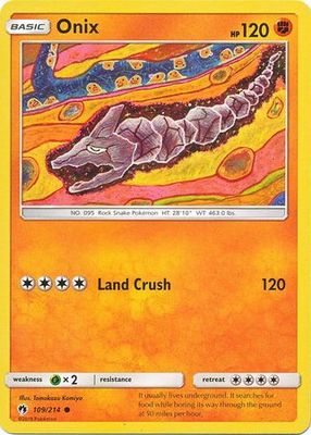 Onix - 109/214 - Common Sun &amp; Moon: Lost Thunder Singles