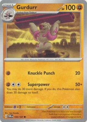 Gurdurr - 104/167 - Common Scarlet and Violet: Twilight Masquerade Singles