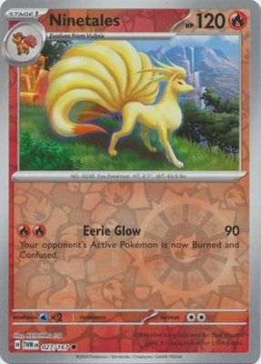 Ninetales - 027/167 - Common Reverse Holo Scarlet &amp; Violet: Twilight Masquerade Reverse Holo Singles