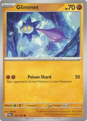Glimmet - 122/197 - Common Scarlet &amp; Violet: Obsidian Flames Singles