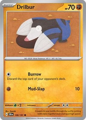 Drilbur - 108/191 - Common Scarlet &amp; Violet: Surging Sparks Singles