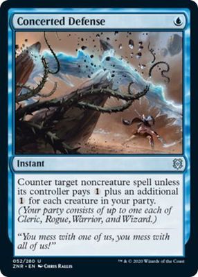 Concerted Defense 052/280 Zendikar Rising Singles (Español)