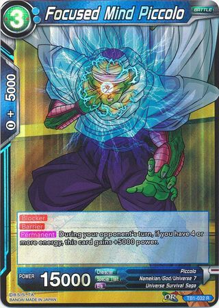 Focused Mind Piccolo - TB1-032 - Rare Tournament of Power Foil Singles