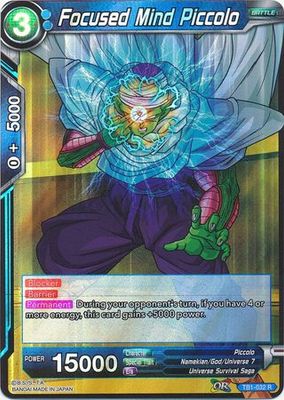 Focused Mind Piccolo - TB1-032 - Rare Tournament of Power Foil Singles