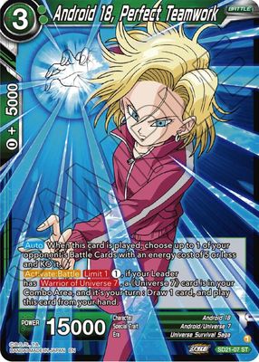 Android 18, Perfect Teamwork - Power Absorbed (DBS-B20) Power Absorbed Foil