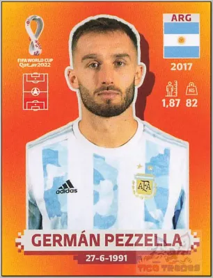 GermÌÁn Pezzella Orange - ARG7  Qatar Copa Mundial 2022