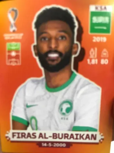 Firas Al-bBuraikan Ksa 17 Mundial Qatar 2022 Panini