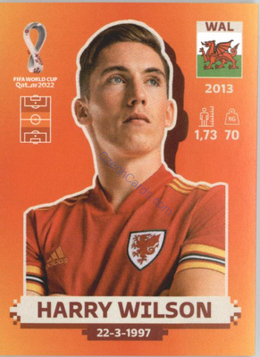 Harry Wilson 2022 Panini WC Qatar Sticker #WAL 15 Wales