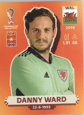 Danny Ward 2022 Panini WC Qatar Sticker #WAL 2 Wales